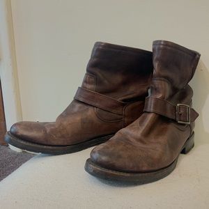 Frye Leather Low-Rise Ankle Boots